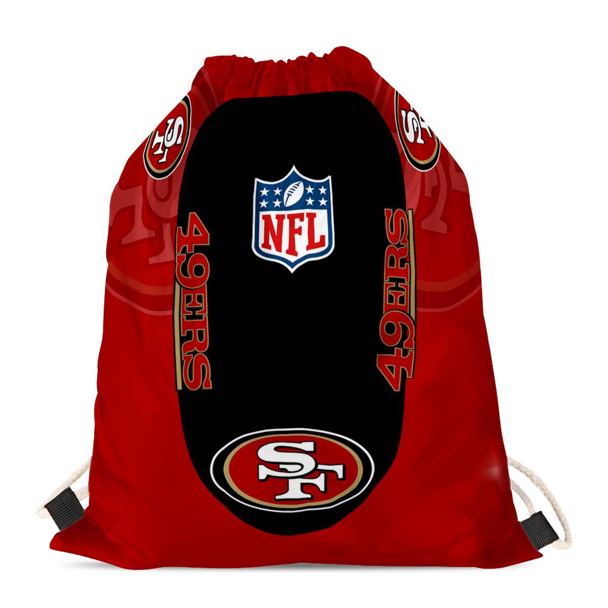 San Francisco 49ers Drawstring Backpack sack / Gym bag 18" x 14" 004